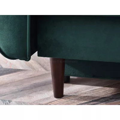 Sofa mit Stauraum PLAMEDI - grün / walnuss