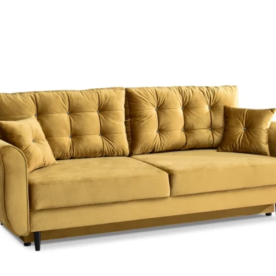 Sofa mit Stauraum PLAMEDI - Gold/Schwarz