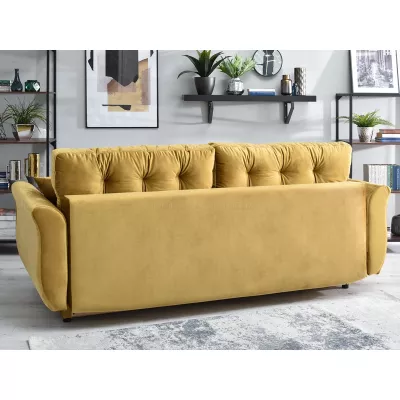 Sofa mit Stauraum PLAMEDI - Gold/Schwarz