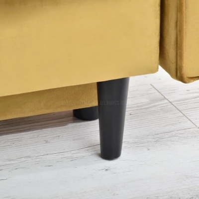 Sofa mit Stauraum PLAMEDI - Gold/Schwarz