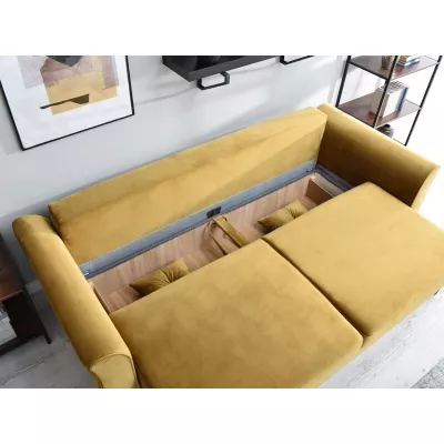 Sofa mit Stauraum PLAMEDI - Gold/Schwarz