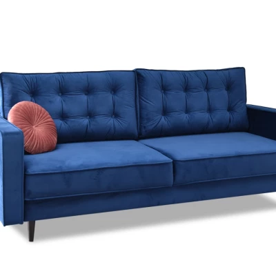 Schlafsofa LUZOLO – dunkelblau/schwarz