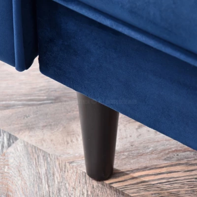 Schlafsofa LUZOLO – dunkelblau/schwarz
