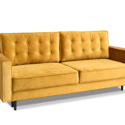 Schlafsofa LUZOLO – Honig/Schwarz