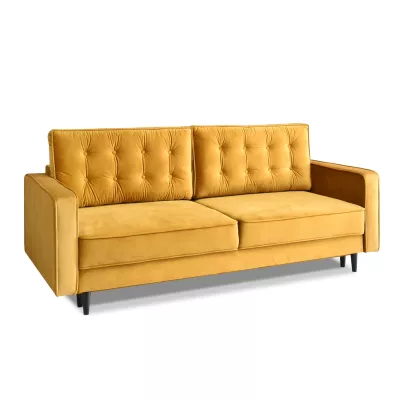 Schlafsofa LUZOLO – Honig/Schwarz