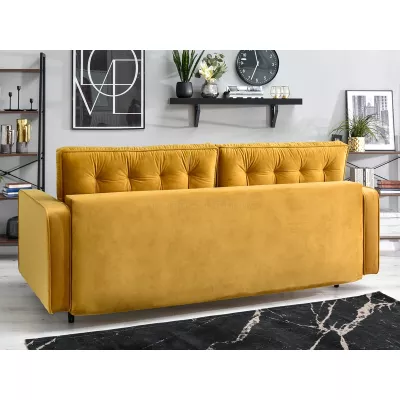 Schlafsofa LUZOLO – Honig/Schwarz
