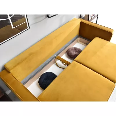 Schlafsofa LUZOLO – Honig/Schwarz