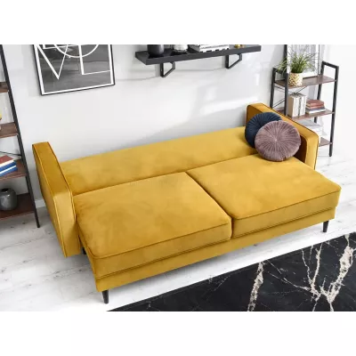 Schlafsofa LUZOLO – Honig/Schwarz