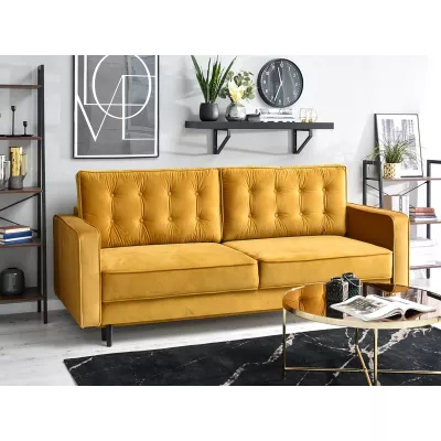 Schlafsofa LUZOLO – Honig/Schwarz
