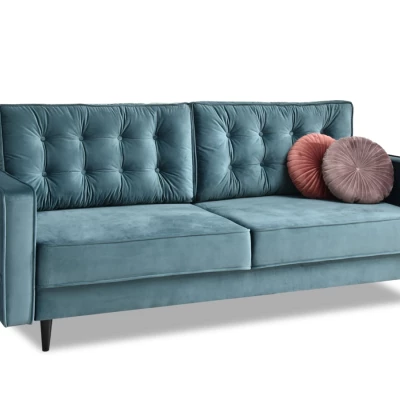 Schlafsofa LUZOLO – Türkis/Schwarz