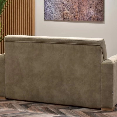 Sofa mit Stauraum CLARISA - beige / Buche