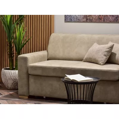 Sofa mit Stauraum CLARISA - beige / Buche