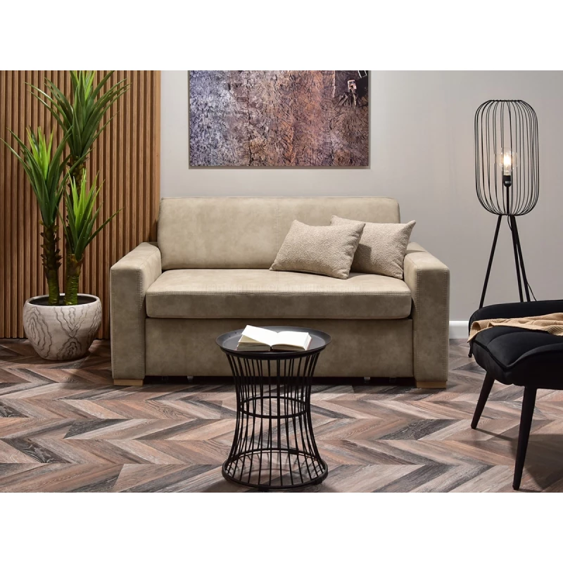 Sofa mit Stauraum CLARISA - beige / Buche