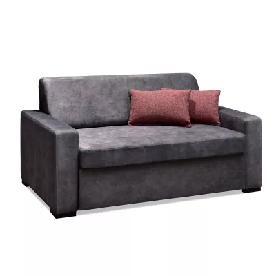 Sofa mit Stauraum CLARISA – Graphit/Buche