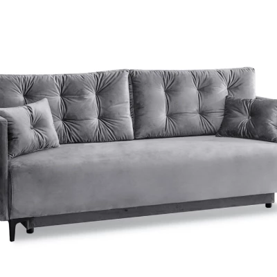 Sofa mit Stauraum NORGE - grau/schwarz