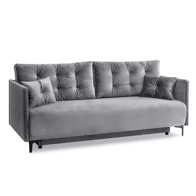 Sofa mit Stauraum NORGE - grau/schwarz