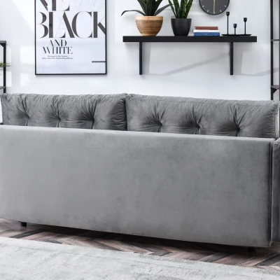 Sofa mit Stauraum NORGE - grau/schwarz