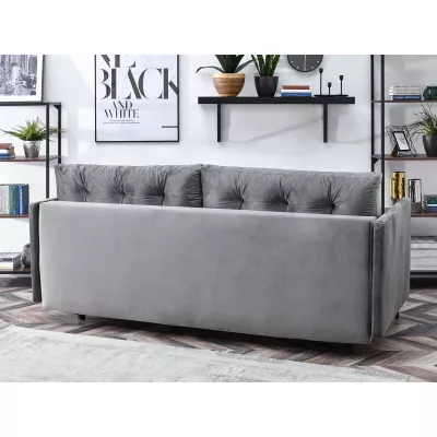 Sofa mit Stauraum NORGE - grau/schwarz