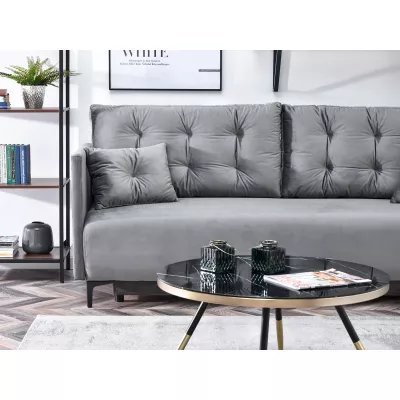 Sofa mit Stauraum NORGE - grau/schwarz