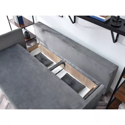 Sofa mit Stauraum NORGE - grau/schwarz