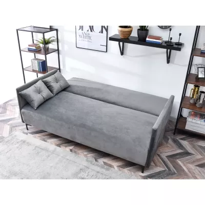 Sofa mit Stauraum NORGE - grau/schwarz