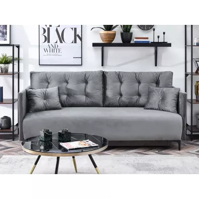 Sofa mit Stauraum NORGE - grau/schwarz