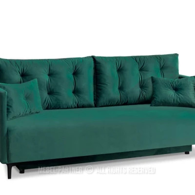 Sofa mit Stauraum NORGE - grün/schwarz