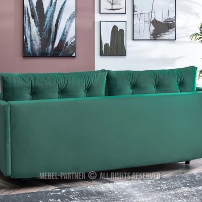 Sofa mit Stauraum NORGE - grün/schwarz
