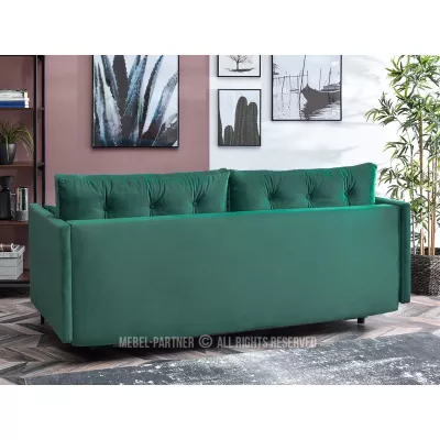 Sofa mit Stauraum NORGE - grün/schwarz