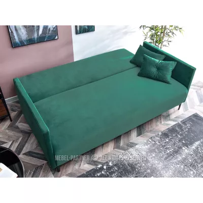 Sofa mit Stauraum NORGE - grün/schwarz
