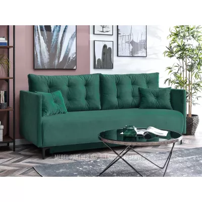 Sofa mit Stauraum NORGE - grün/schwarz