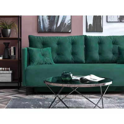 Sofa mit Stauraum NORGE - grün/schwarz