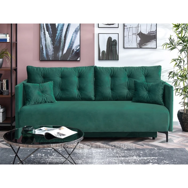 Sofa mit Stauraum NORGE - grün/schwarz