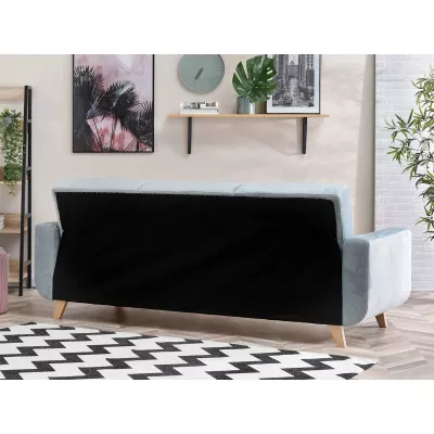 HOLMARA Schlafsofa - blau / Buche
