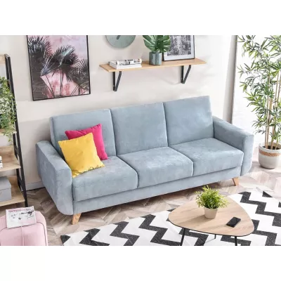HOLMARA Schlafsofa - blau / Buche