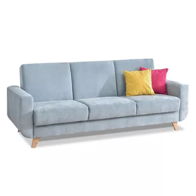 HOLMARA Schlafsofa - blau / Buche