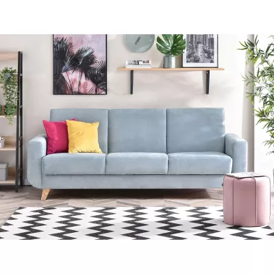 HOLMARA Schlafsofa - blau / Buche