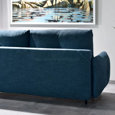 Schlafsofa MIGDALIA - blau / schwarz