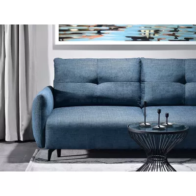 Schlafsofa MIGDALIA - blau / schwarz