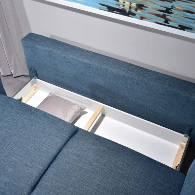 Schlafsofa MIGDALIA - blau / schwarz