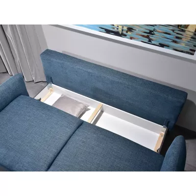 Schlafsofa MIGDALIA - blau / schwarz