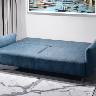 Schlafsofa MIGDALIA - blau / schwarz