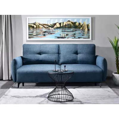 Schlafsofa MIGDALIA - blau / schwarz