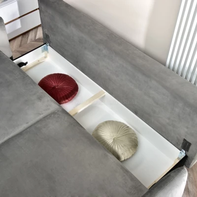 Schlafsofa MIGDALIA - grau / schwarz