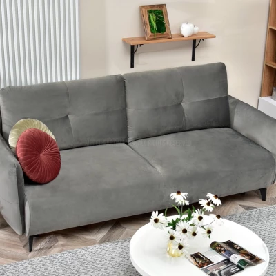 Schlafsofa MIGDALIA - grau / schwarz