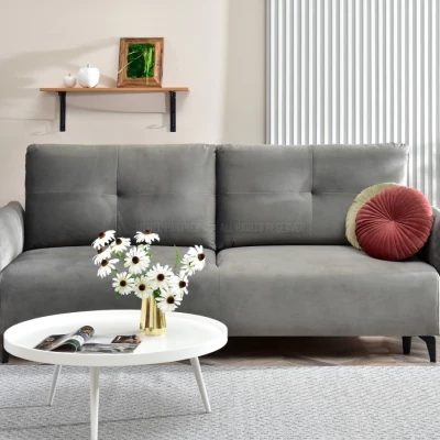 Schlafsofa MIGDALIA - grau / schwarz