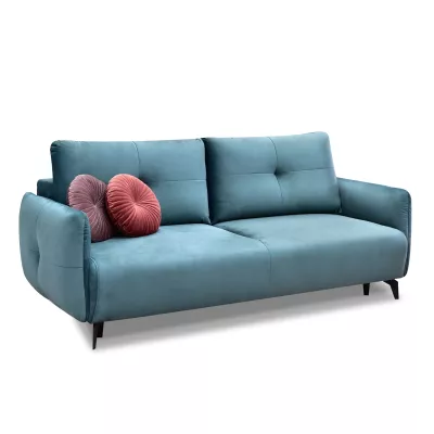 Schlafsofa MIGDALIA – Türkis/Schwarz