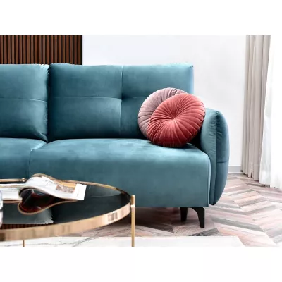 Schlafsofa MIGDALIA – Türkis/Schwarz