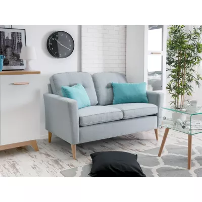 Zweisitzer-Sofa GANI - grau/buche