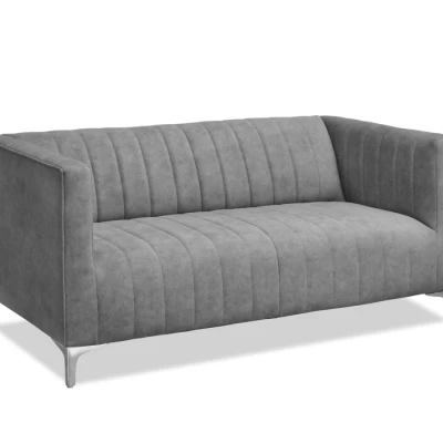 Zweisitzer-Sofa ALANZO – grau/chrom